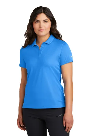 Nike Damen Victory Dri-Fit Feuchtigkeitstransportierendes Kurzarm-Polohemd - Hell Foto Blau