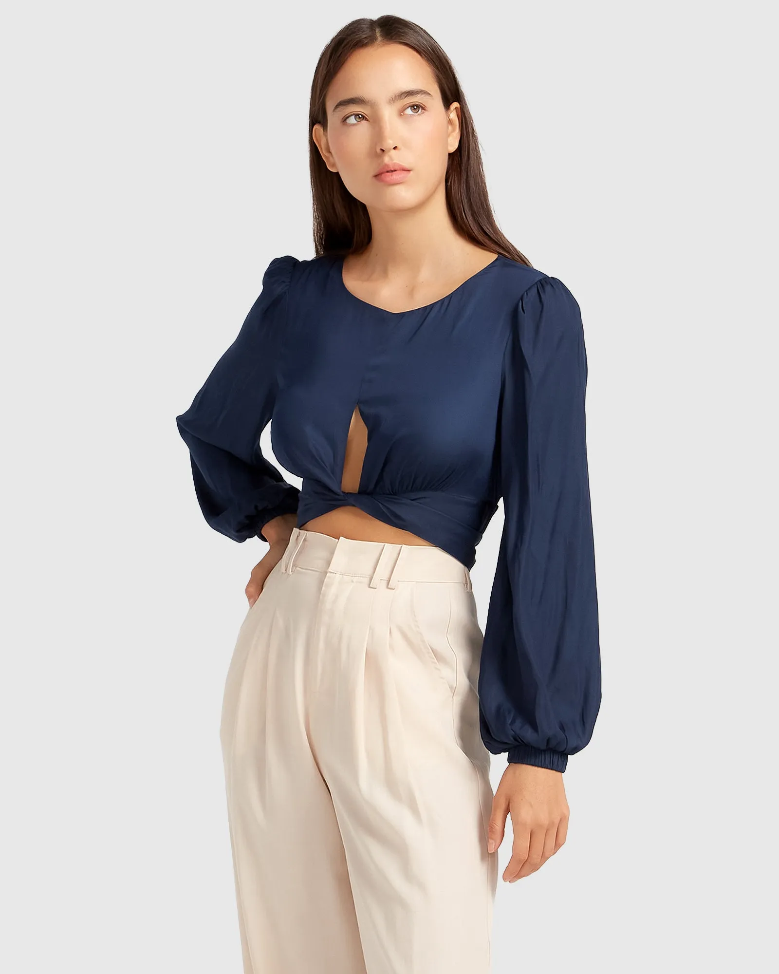 No Way Home Cropped Top - Marineblau ENDVerkauf
