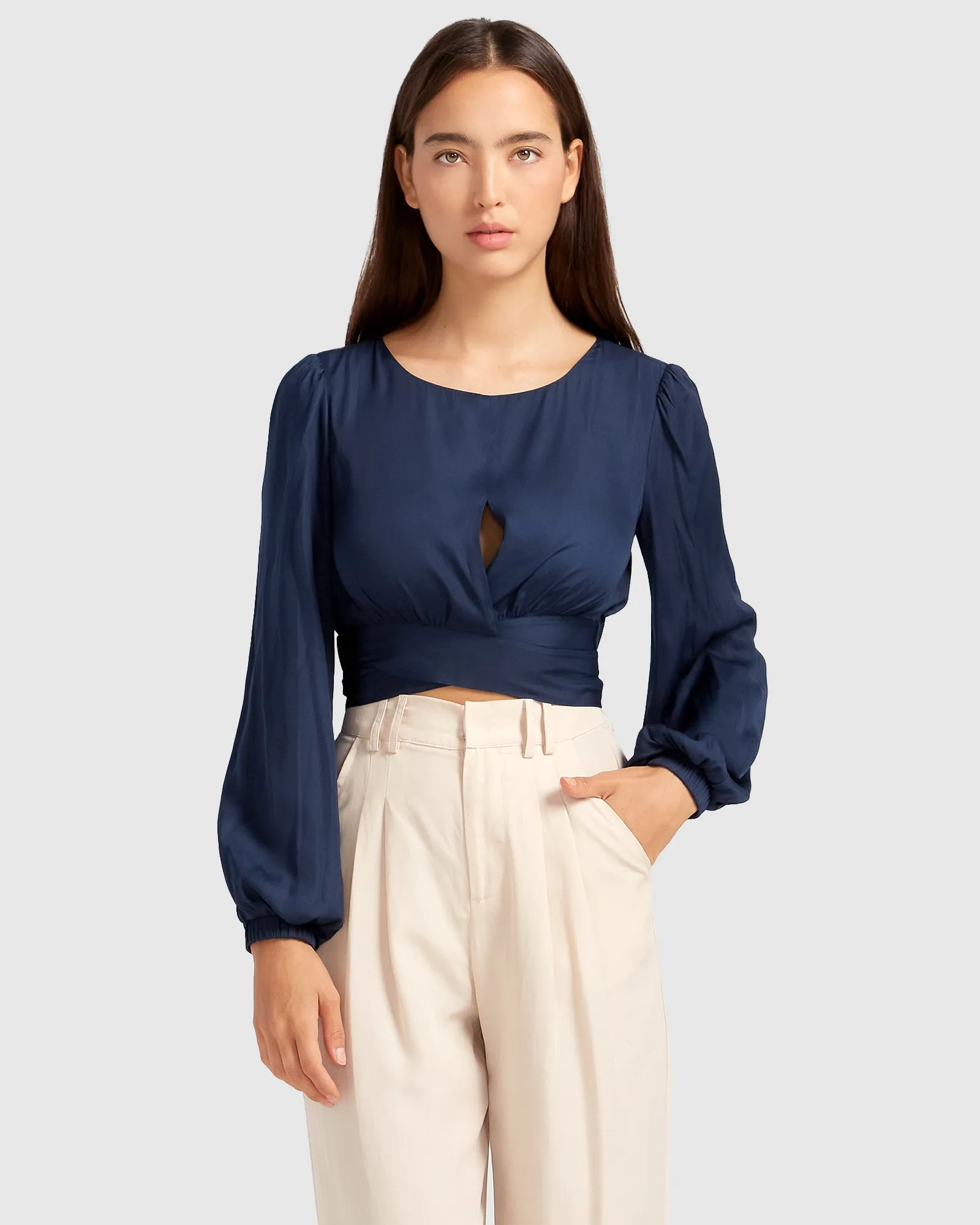No Way Home Cropped Top - Marineblau ENDVerkauf