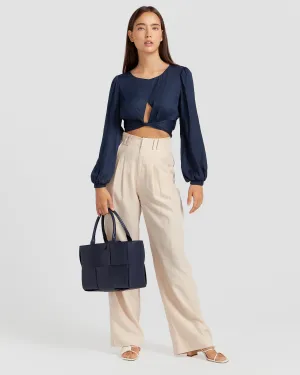 No Way Home Cropped Top - Marineblau ENDVerkauf