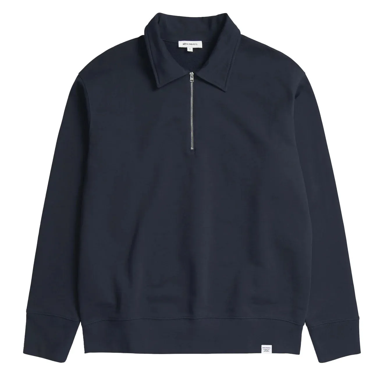 Norse Projects Ketel Entspannte Bio-Halbzip-Dunkelblau