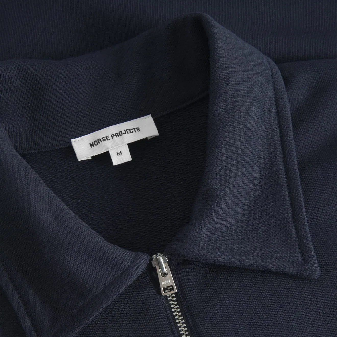 Norse Projects Ketel Entspannte Bio-Halbzip-Dunkelblau