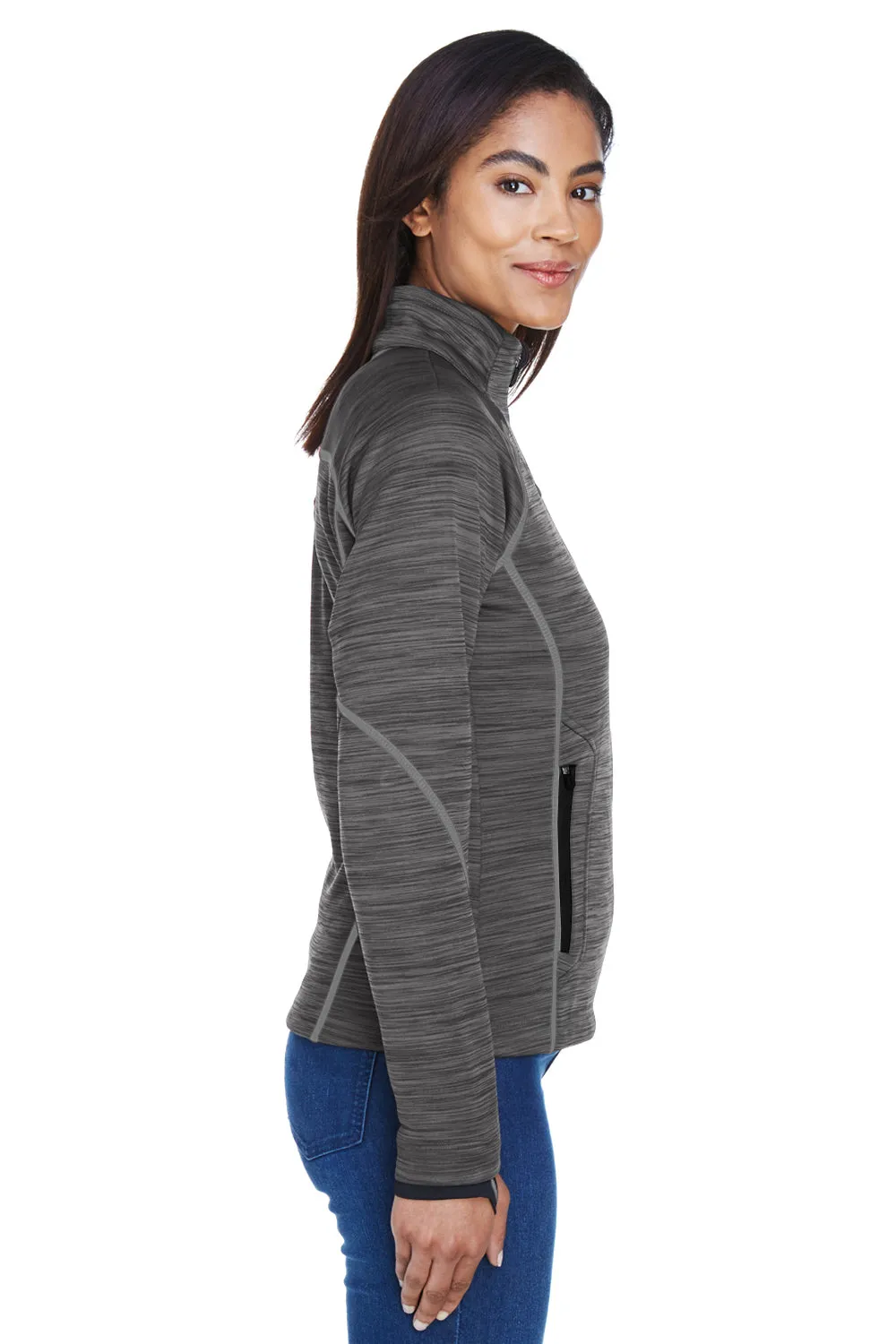 North End Damen Sportjacke Red Flux mit Vollreißverschluss - Kohlegrau/Schwarz