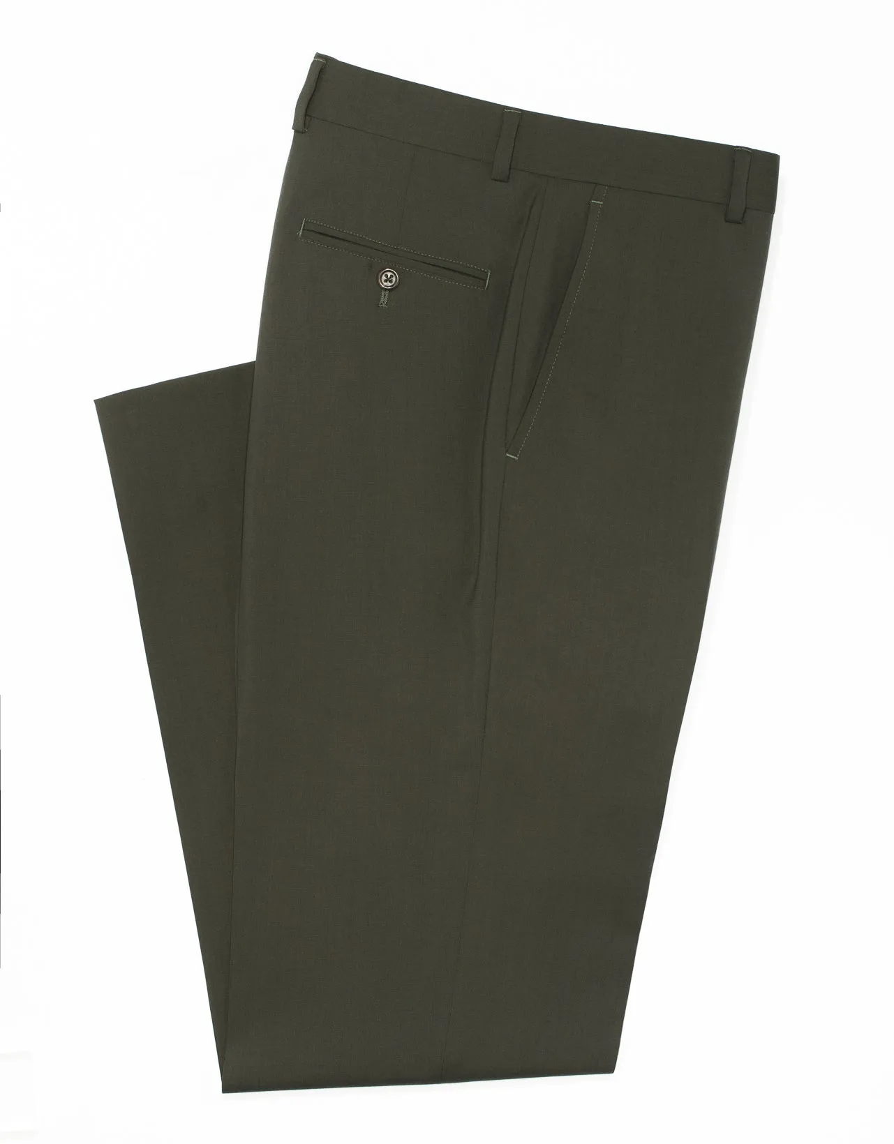 OLIVE TROPICAL WOOL HOSE
