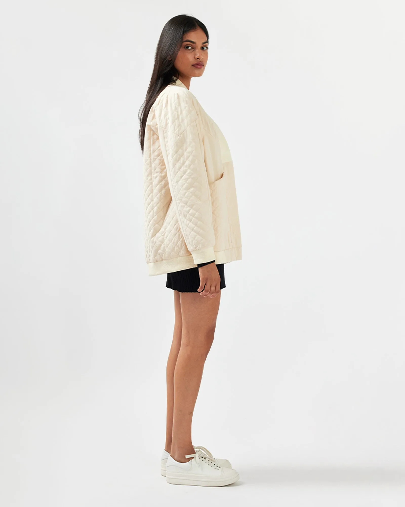 Over It Steppbomber - Creme