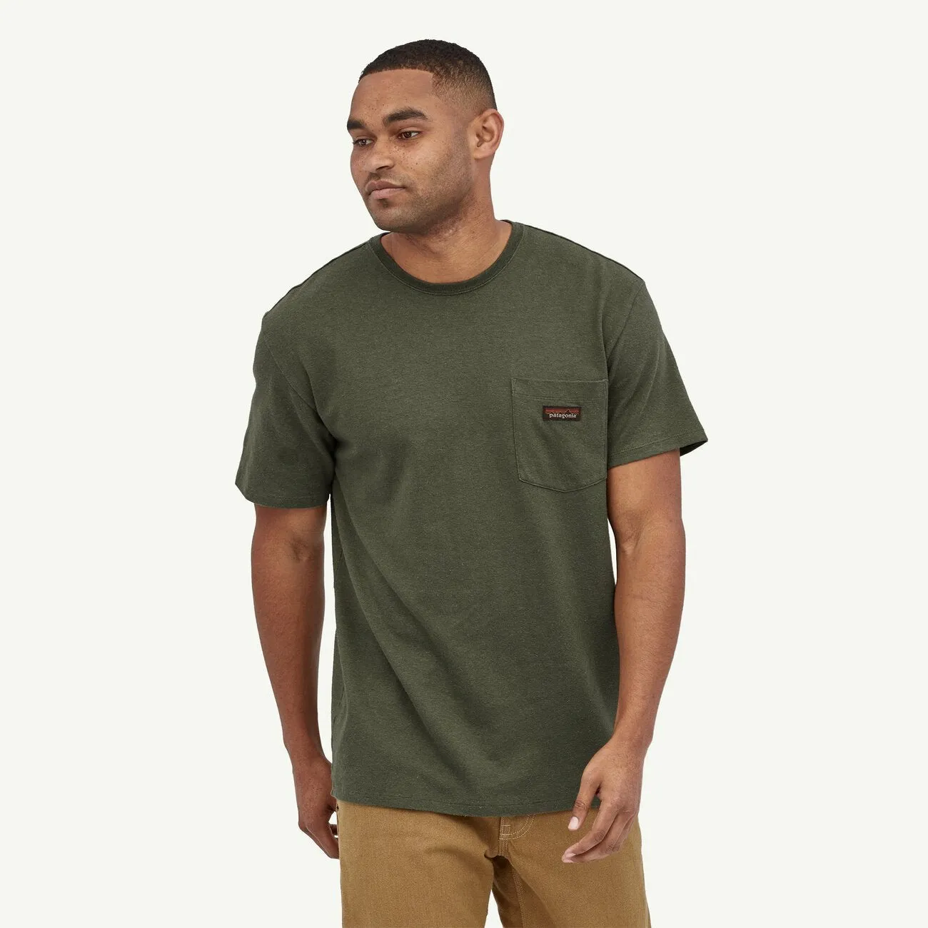 Patagonia Herren T-Shirts Arbeits-T-Shirt mit Tasche für Männer