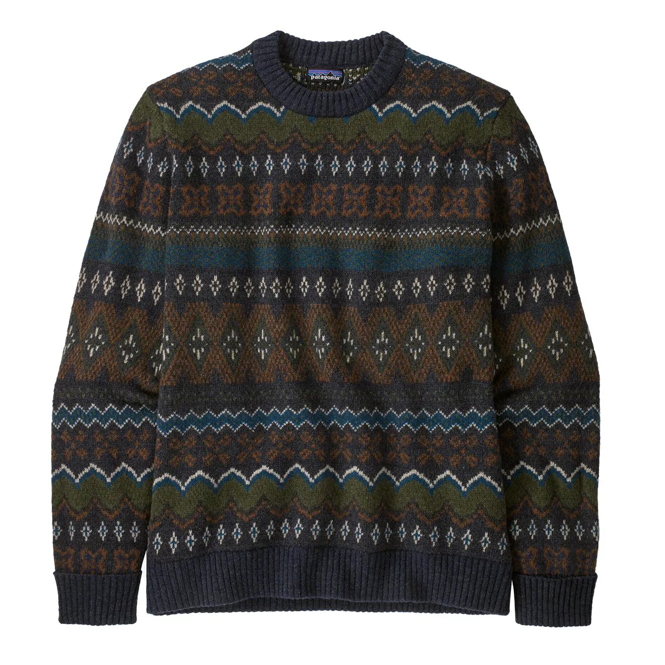 Patagonia Recycelter Wollmischpullover Helmsman / Smolder Blau