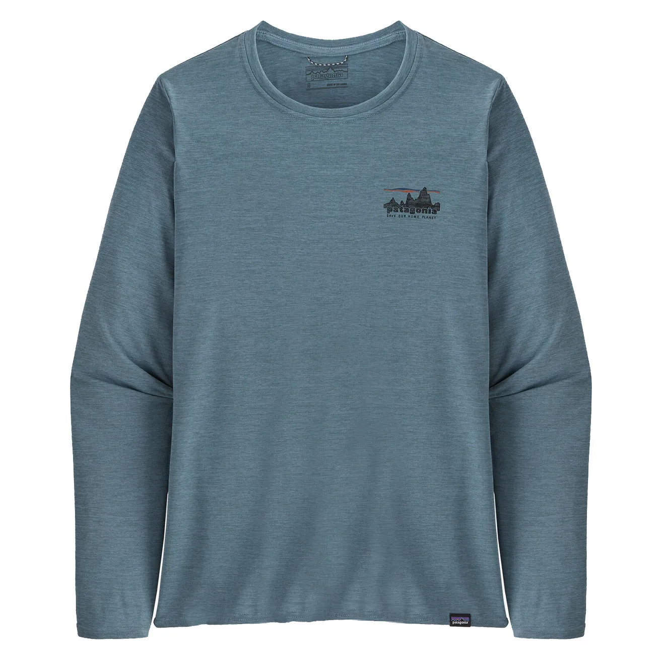 Patagonia Damen Langarm Cap Cool Daily Grafik-Shirt 73 Skyline / Light Plume Grey X-Dye