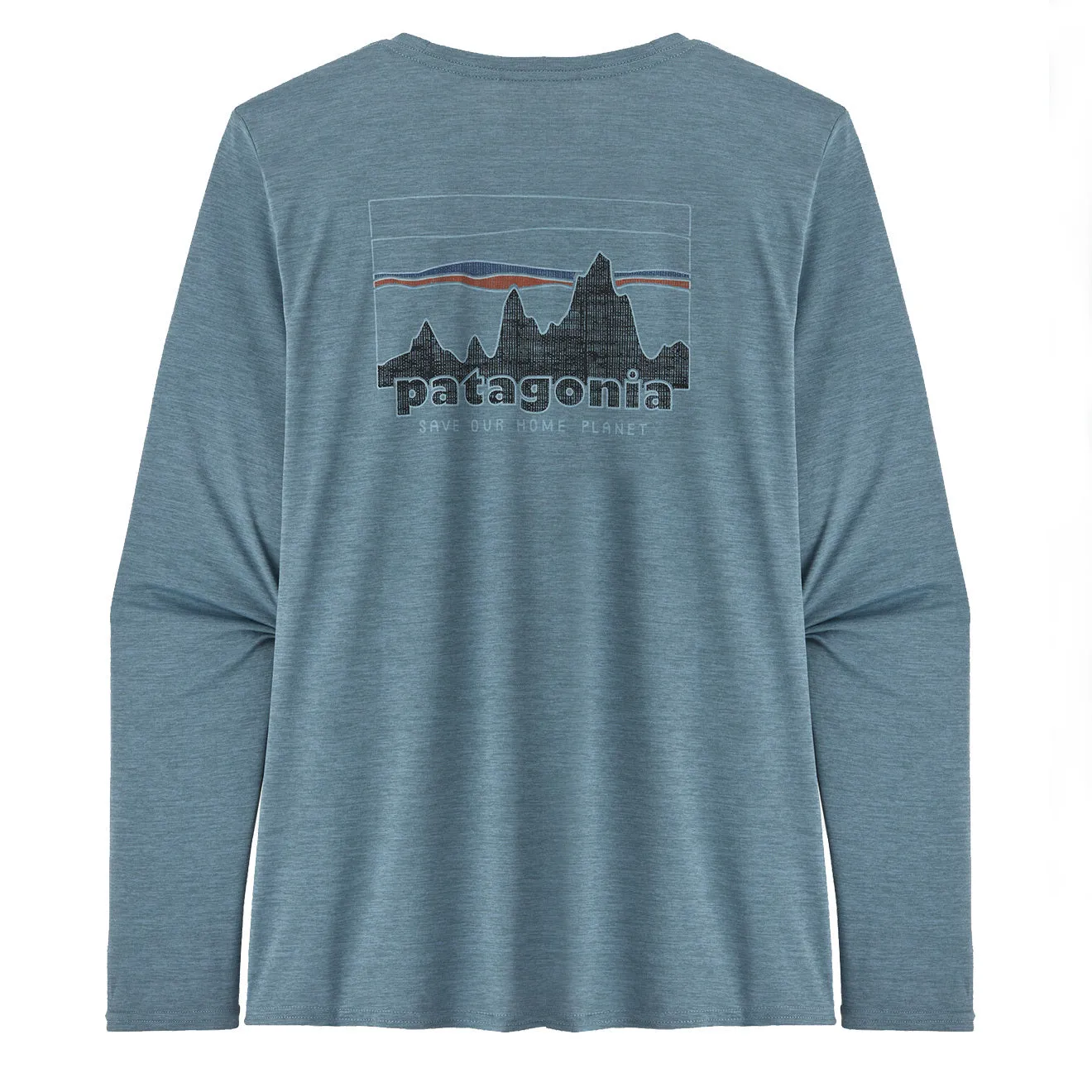 Patagonia Damen Langarm Cap Cool Daily Grafik-Shirt 73 Skyline / Light Plume Grey X-Dye