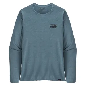 Patagonia Damen Langarm Cap Cool Daily Grafik-Shirt 73 Skyline / Light Plume Grey X-Dye