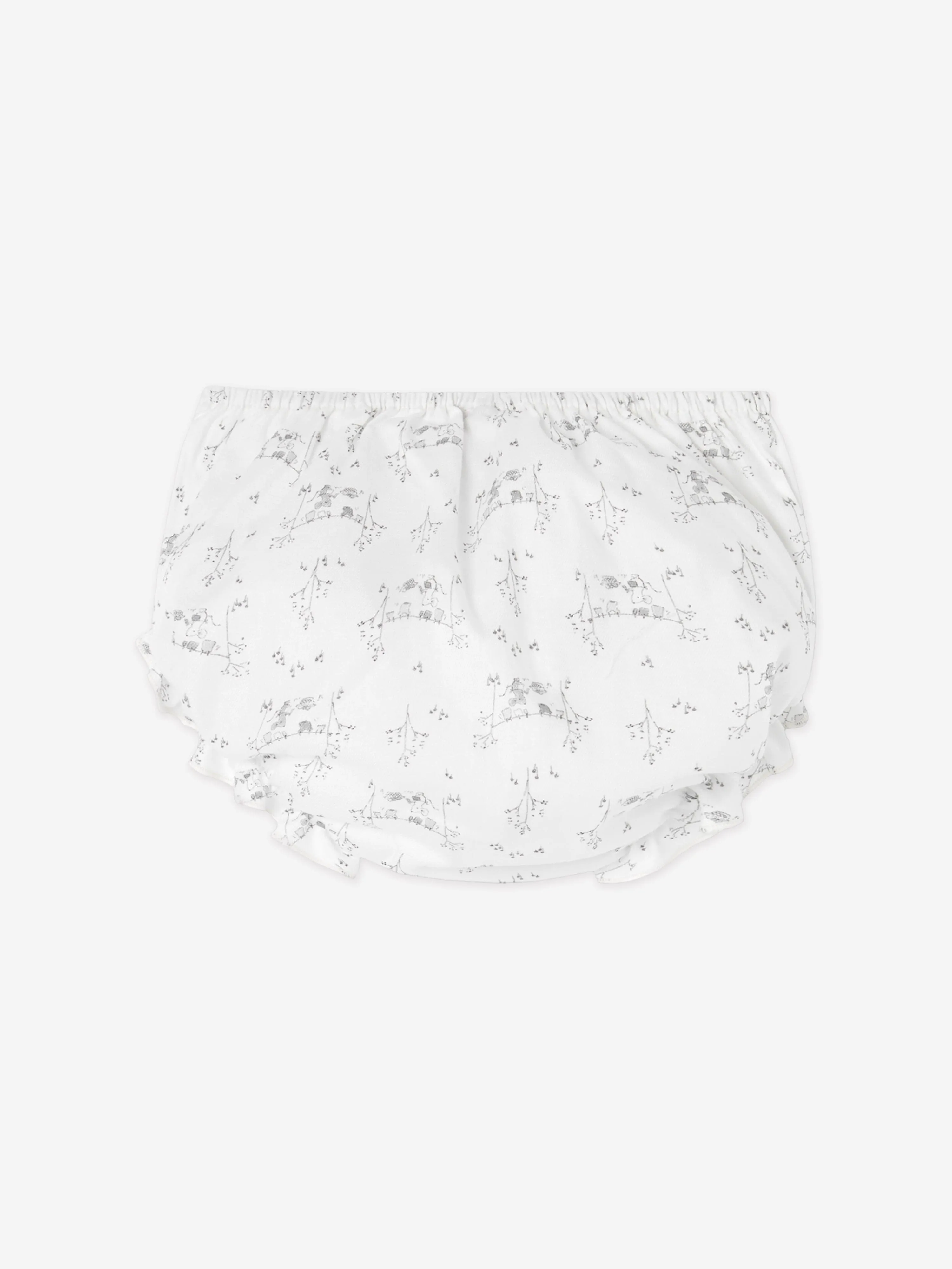 Paz Rodriguez Baby Girls Baumwollkleid mit Slip in Weiß