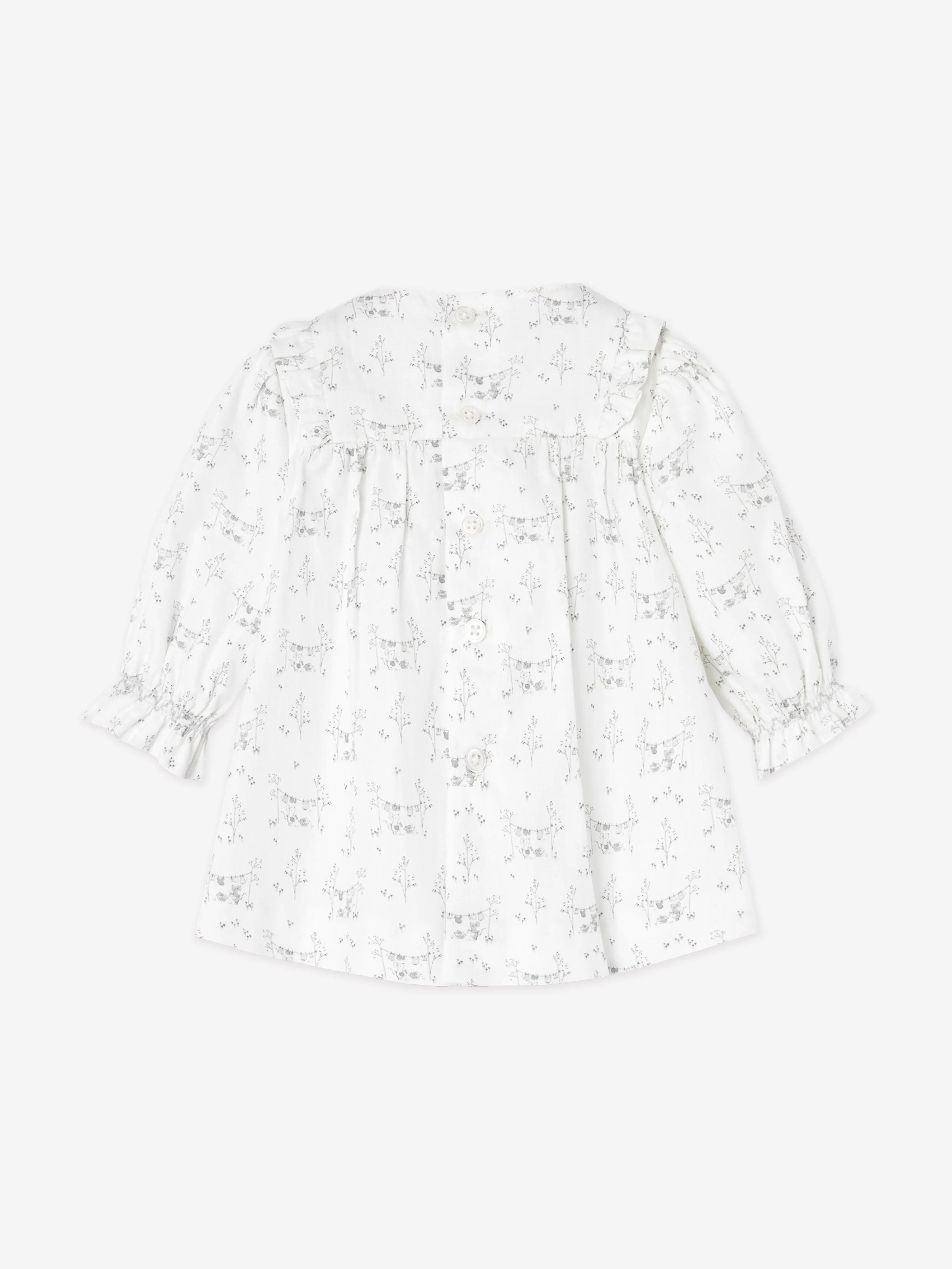 Paz Rodriguez Baby Girls Baumwollkleid mit Slip in Weiß