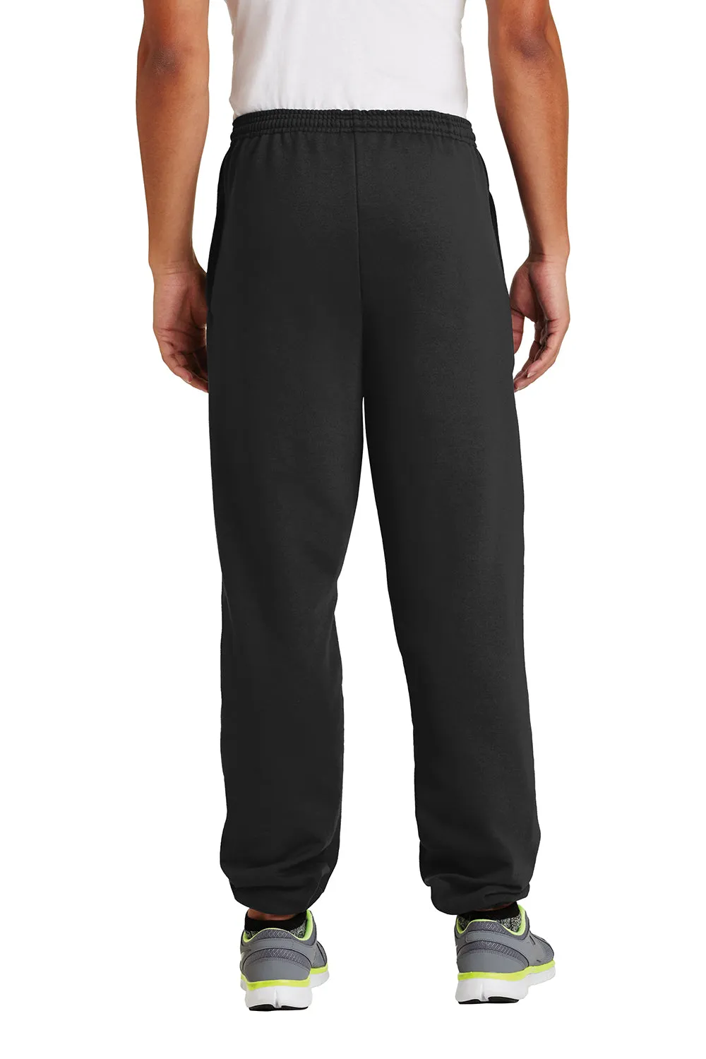 Port & Company Herren Essential Pilling-resistente Fleece-Jogginghose mit Taschen - Tiefschwarz