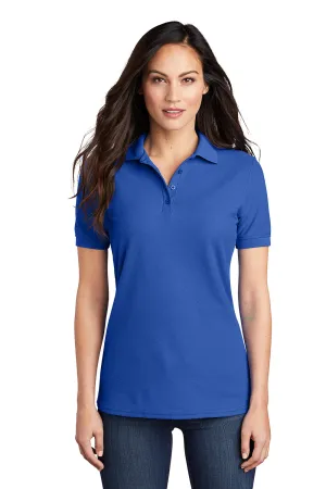Port & Company Damen Core Fleckenresistentes Kurzarm-Polohemd - Königsblau