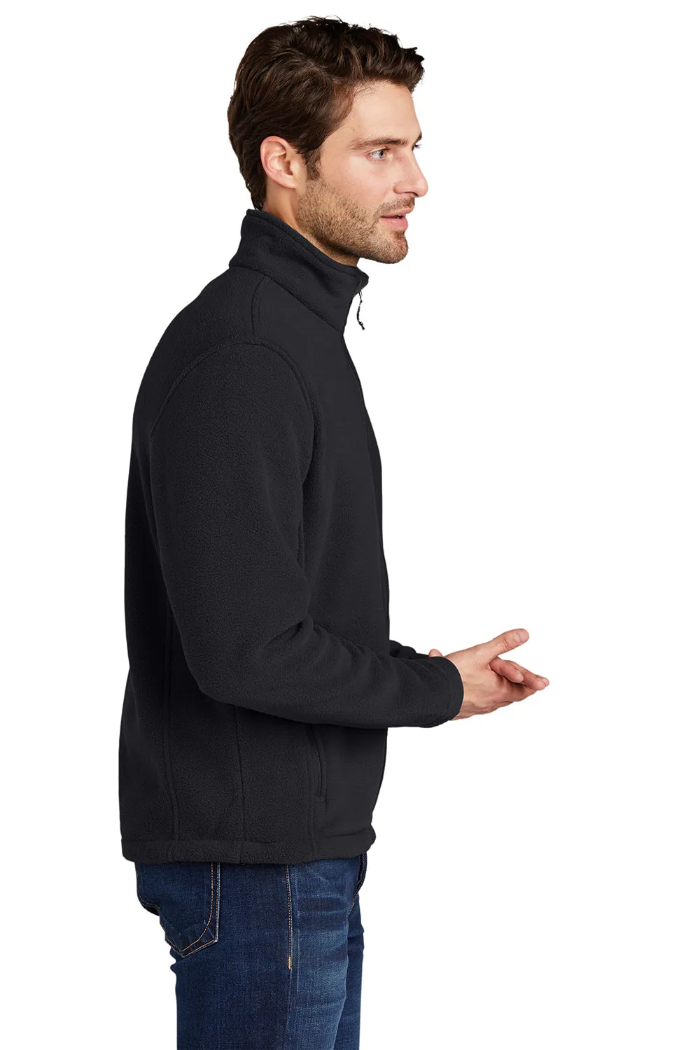 Port Authority Herren Fleecejacke mit Vollreißverschluss - Schwarz