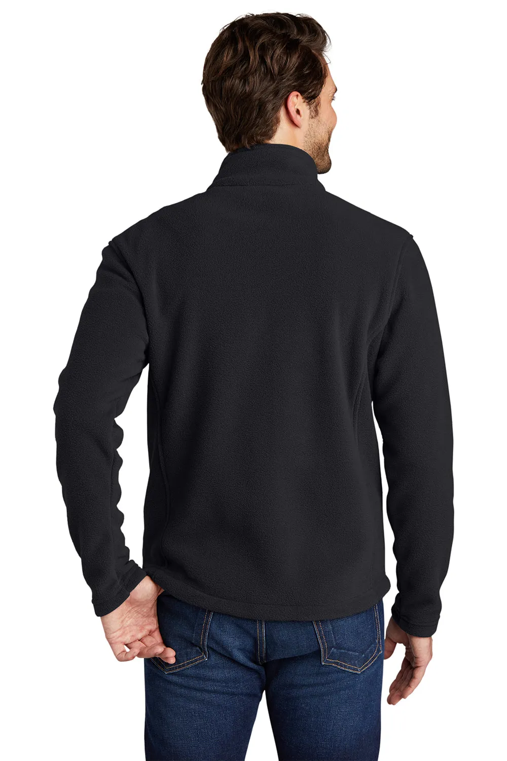 Port Authority Herren Fleecejacke mit Vollreißverschluss - Schwarz