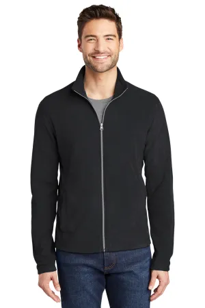 Port Authority Herren Microfleece pillingresistente Full-Zip Jacke - Schwarz