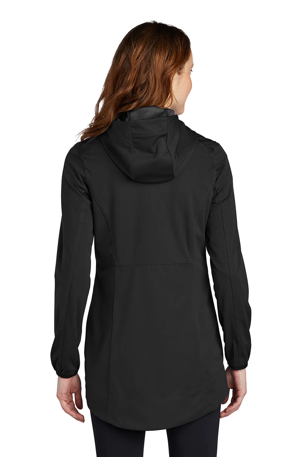 Port Authority Damen Active Wind & Water Resistant Full Zip Kapuzenjacke - Tiefschwarz