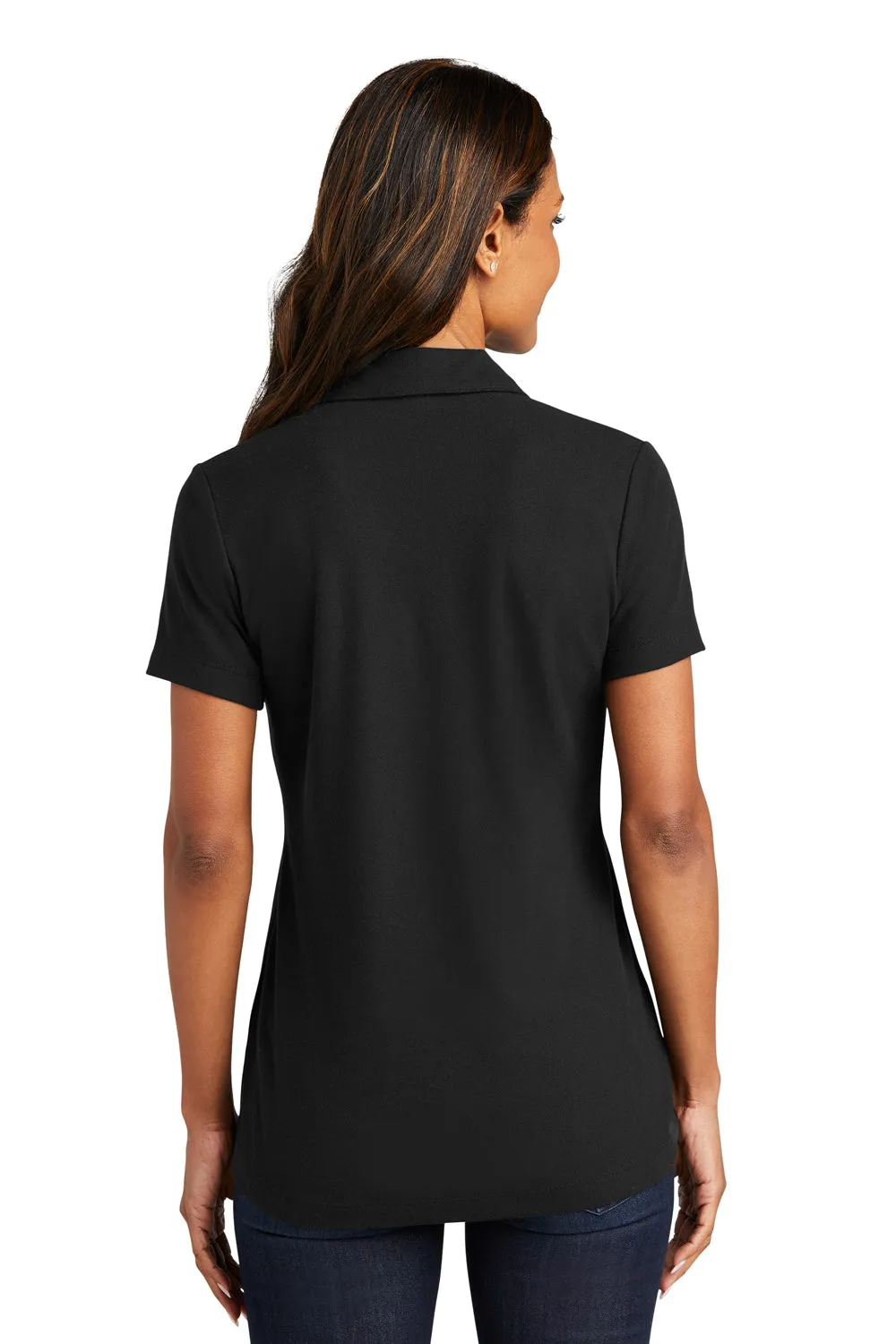 Port Authority Damen C-FREE Piqué Kurzarm Polo Shirt - Schwarz