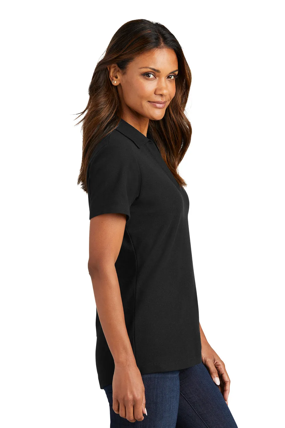 Port Authority Damen C-FREE Piqué Kurzarm Polo Shirt - Schwarz