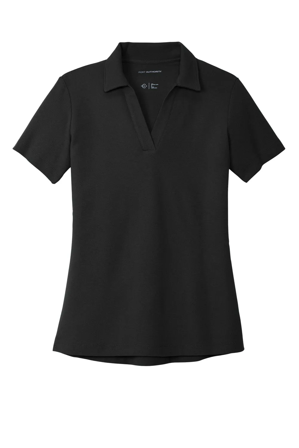 Port Authority Damen C-FREE Piqué Kurzarm Polo Shirt - Schwarz