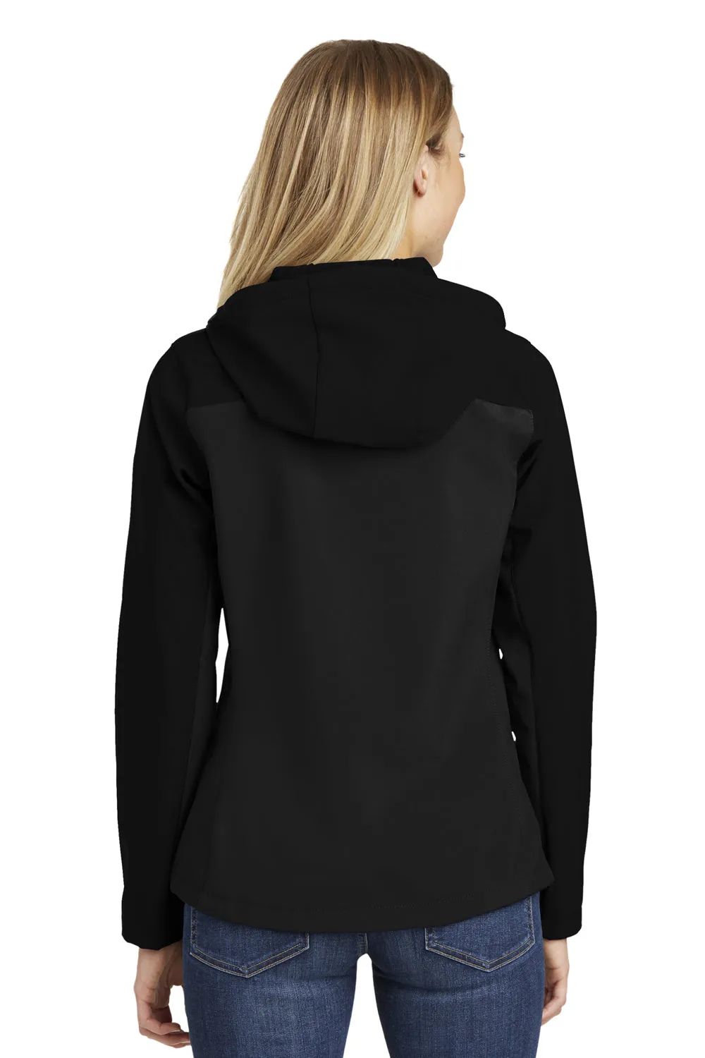 Port Authority Damen Core Wind- & Wasserabweisende Kapuzenjacke mit Reißverschluss - Schwarz