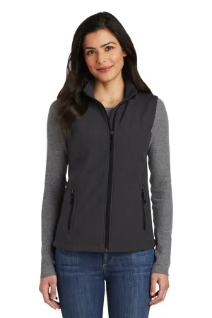 Port Authority Damen Core Wind- & wasserabweisende Weste mit Reißverschluss - Heather Charcoal Schwarz