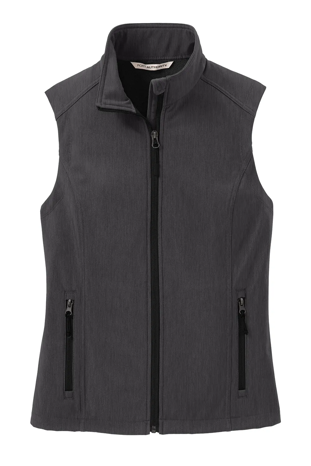 Port Authority Damen Core Wind- & wasserabweisende Weste mit Reißverschluss - Heather Charcoal Schwarz
