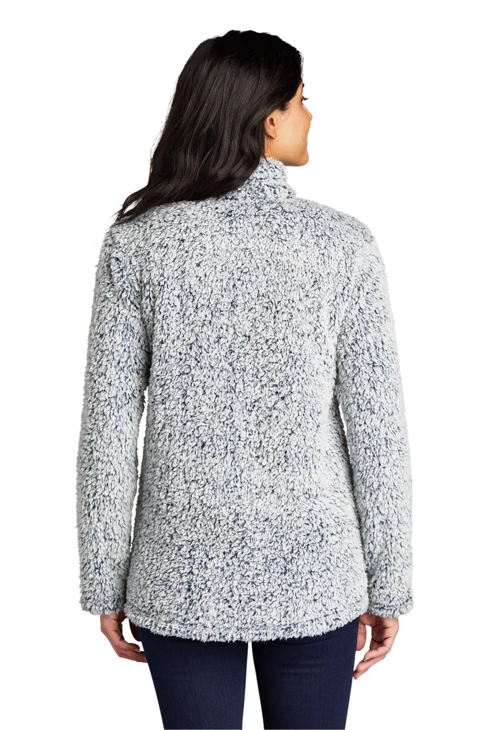 Port Authority Damen Kuscheliges Sherpa-Fleece 1/4-Zip Jacke - Heather Navyblau