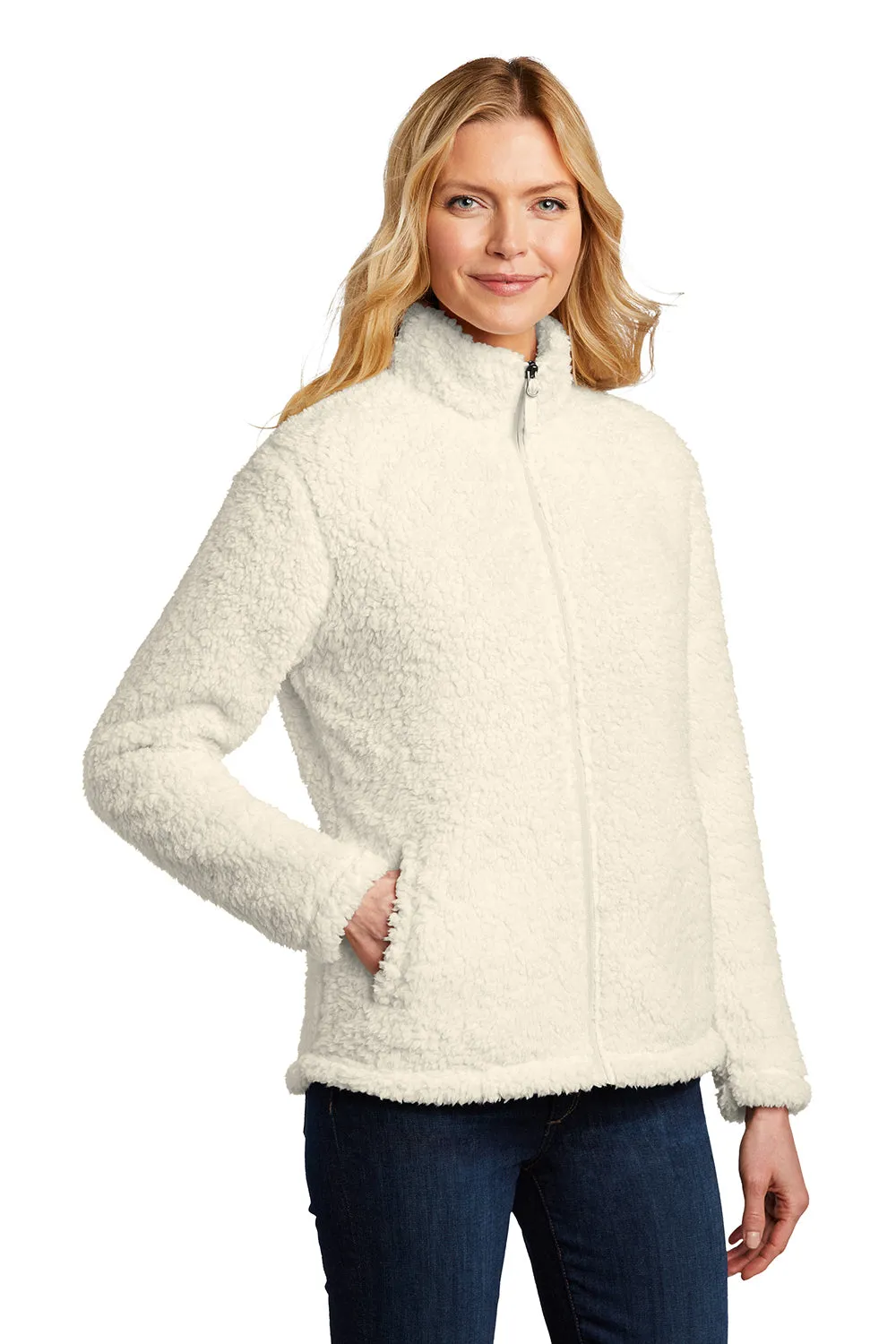 Port Authority Damen Sherpa-Fleece-Jacke mit vollem Reißverschluss - Marshmallow - Ausverkauf