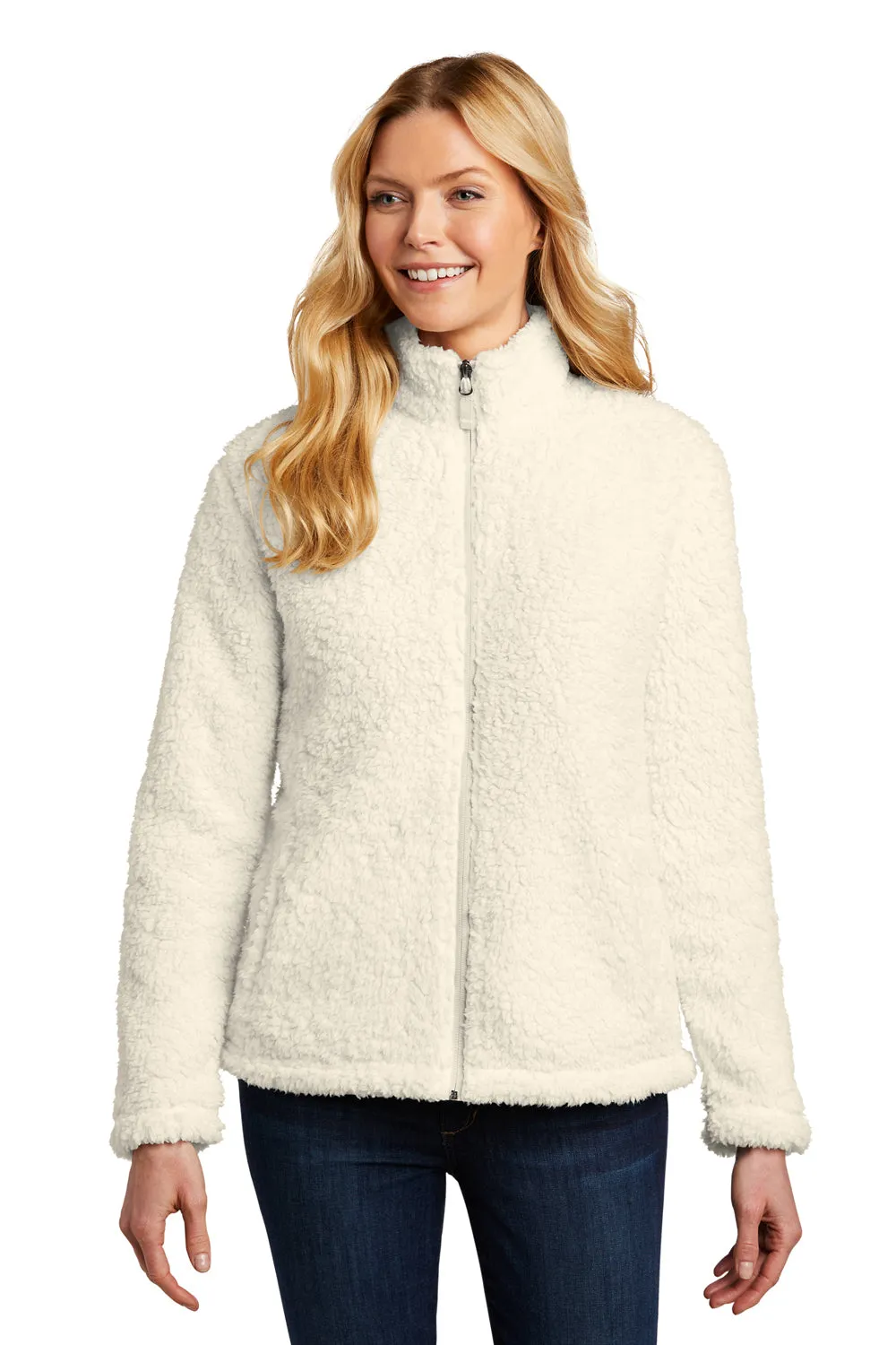 Port Authority Damen Sherpa-Fleece-Jacke mit vollem Reißverschluss - Marshmallow - Ausverkauf