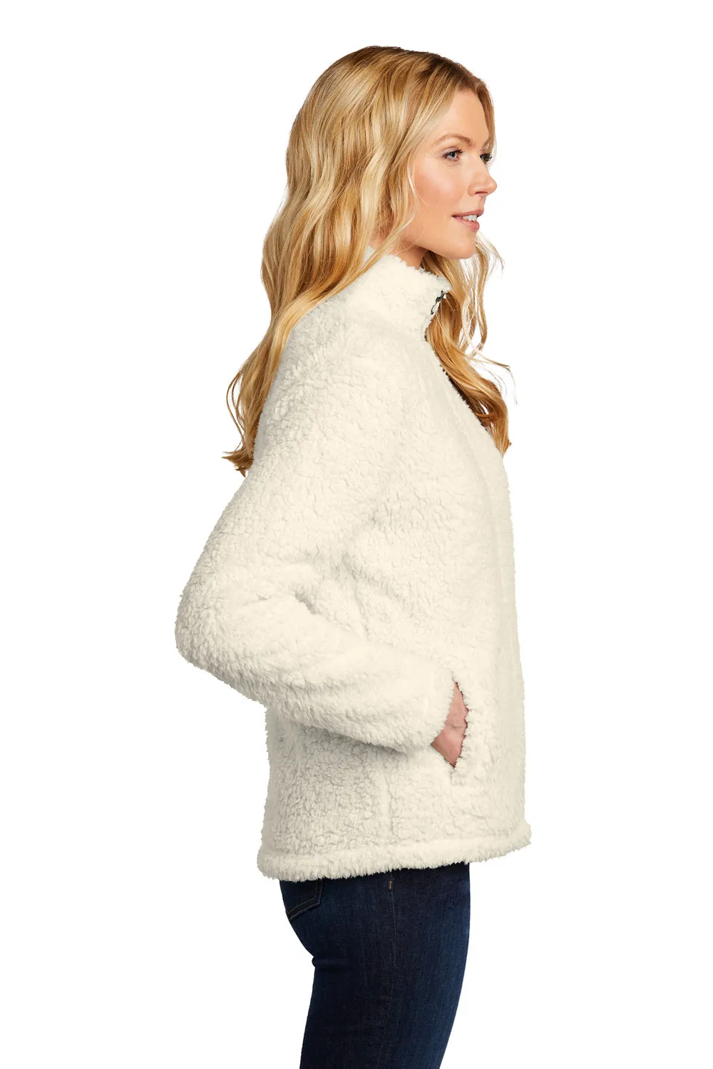 Port Authority Damen Sherpa-Fleece-Jacke mit vollem Reißverschluss - Marshmallow - Ausverkauf