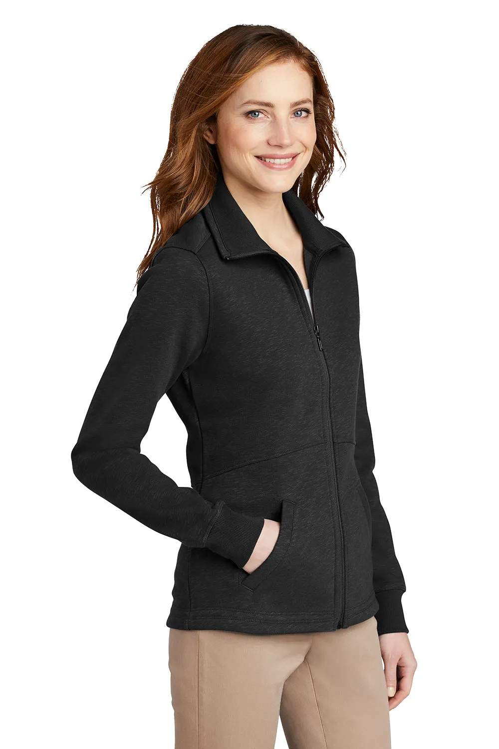 Port Authority Damen Fleecejacke mit vollem Reißverschluss - Schwarz