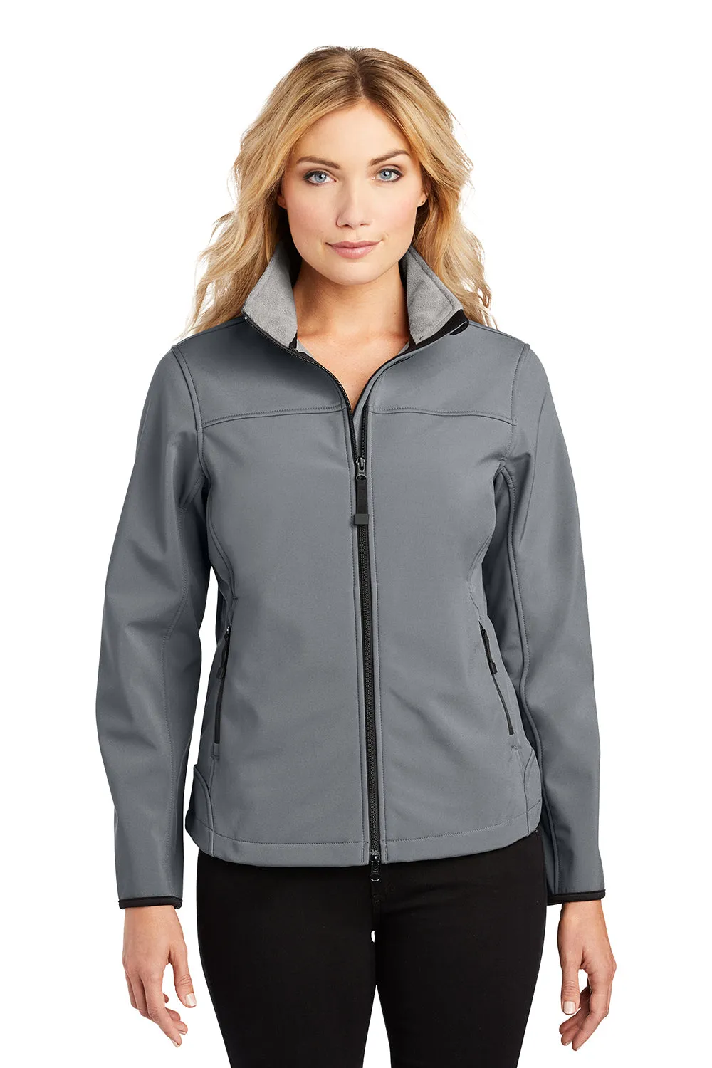 Port Authority Damen Glacier Wind & Water Resistant Reißverschluss-Jacke - Rauchgrau/Chromgrau