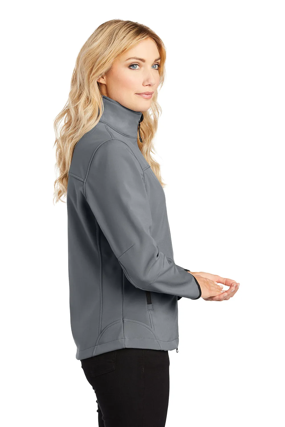 Port Authority Damen Glacier Wind & Water Resistant Reißverschluss-Jacke - Rauchgrau/Chromgrau