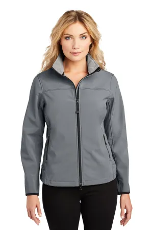 Port Authority Damen Glacier Wind & Water Resistant Reißverschluss-Jacke - Rauchgrau/Chromgrau