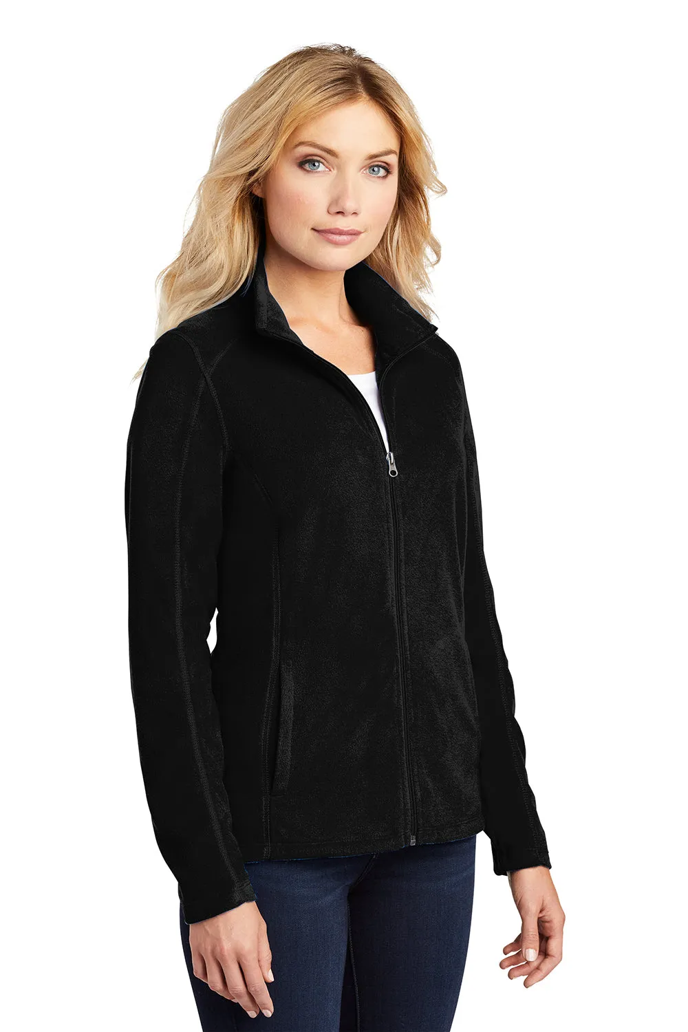 Port Authority Damen Pill Resistant Microfleece Full-Zip Jacke - Schwarz