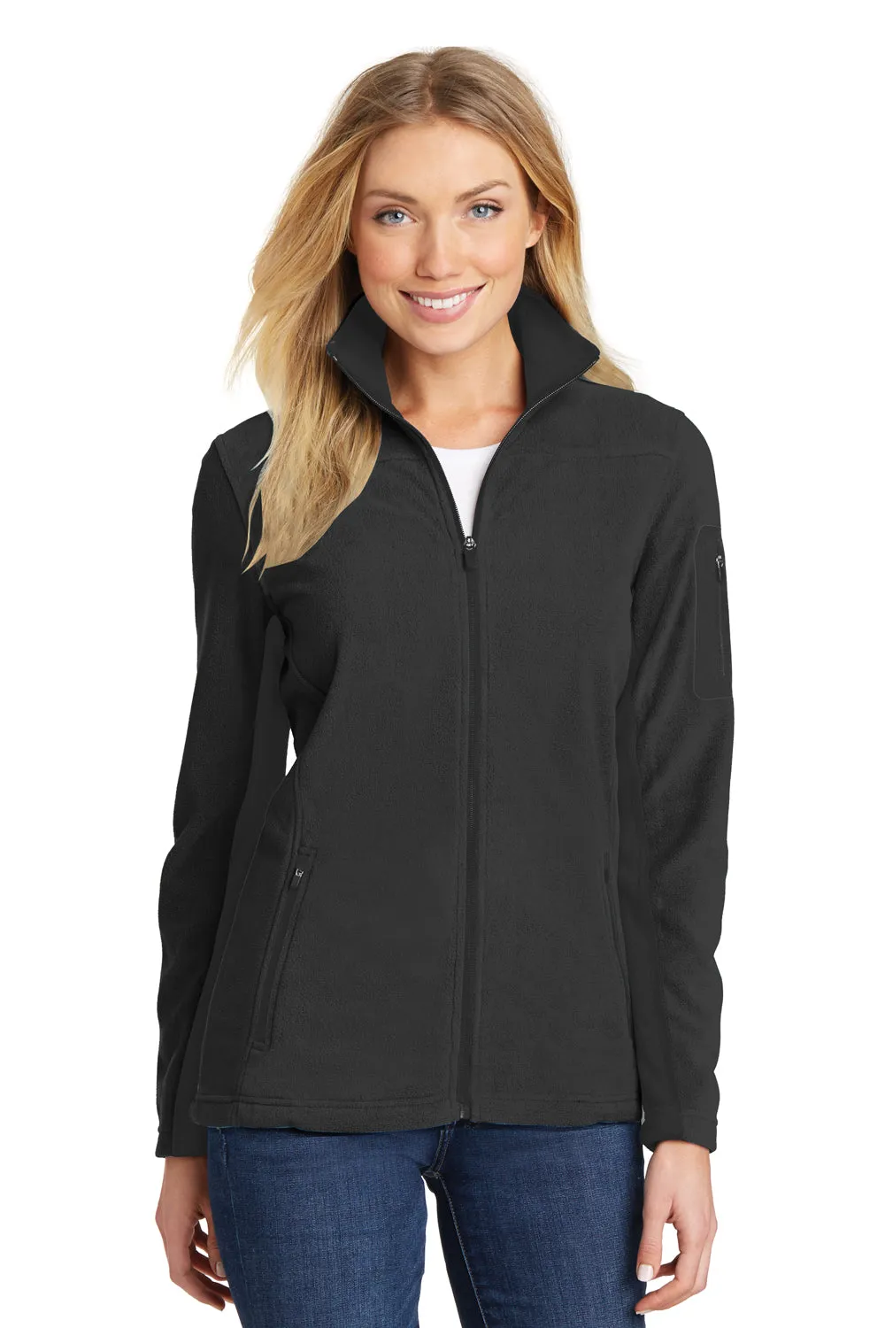 Port Authority Damen Summit Fleecejacke mit durchgehendem Reißverschluss - Schwarz