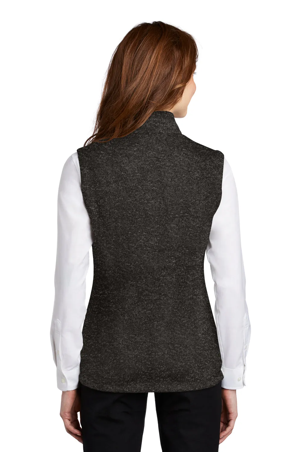 Port Authority Damenpullover Fleece Weste mit durchgehendem Reißverschluss - Heather Schwarz