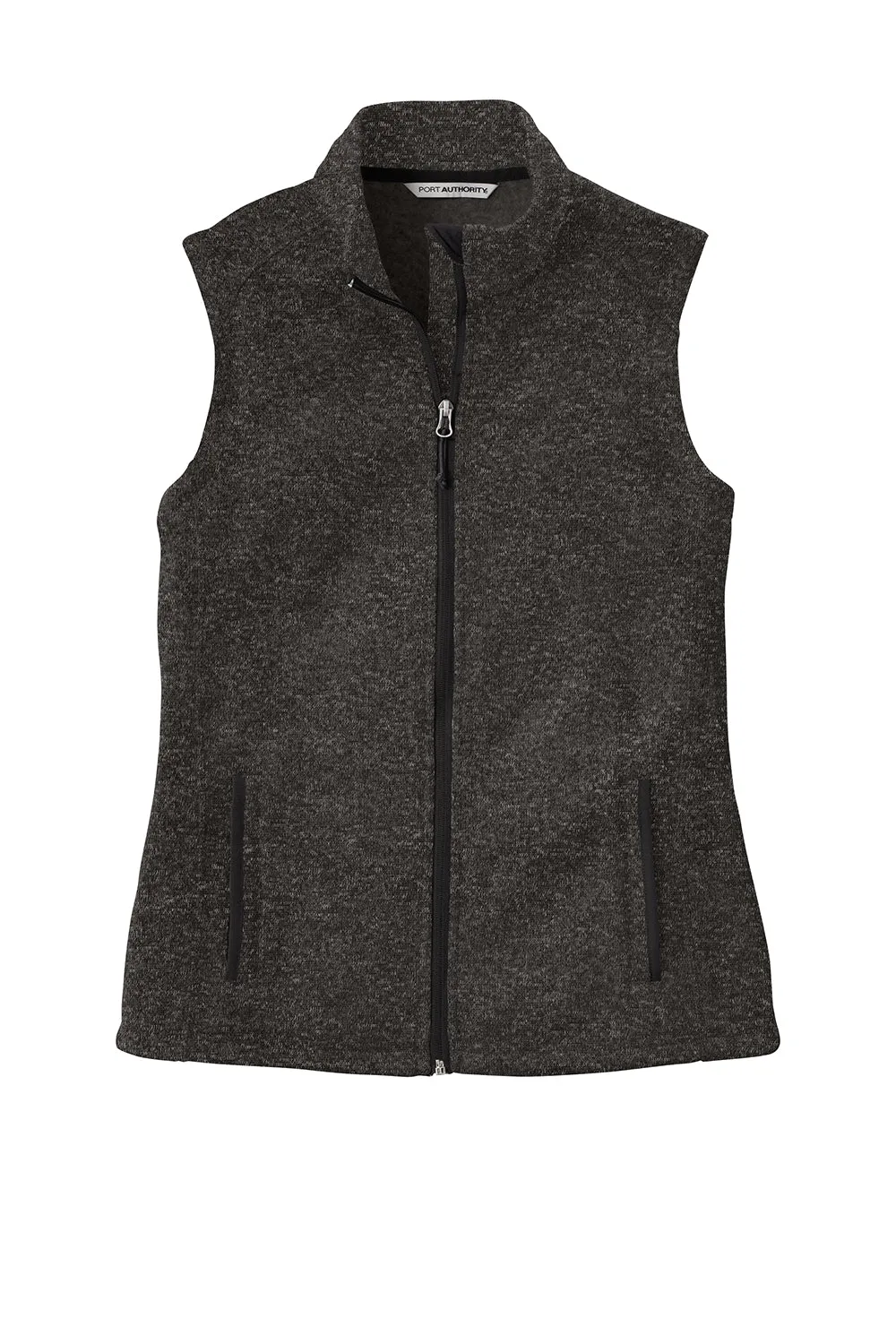 Port Authority Damenpullover Fleece Weste mit durchgehendem Reißverschluss - Heather Schwarz