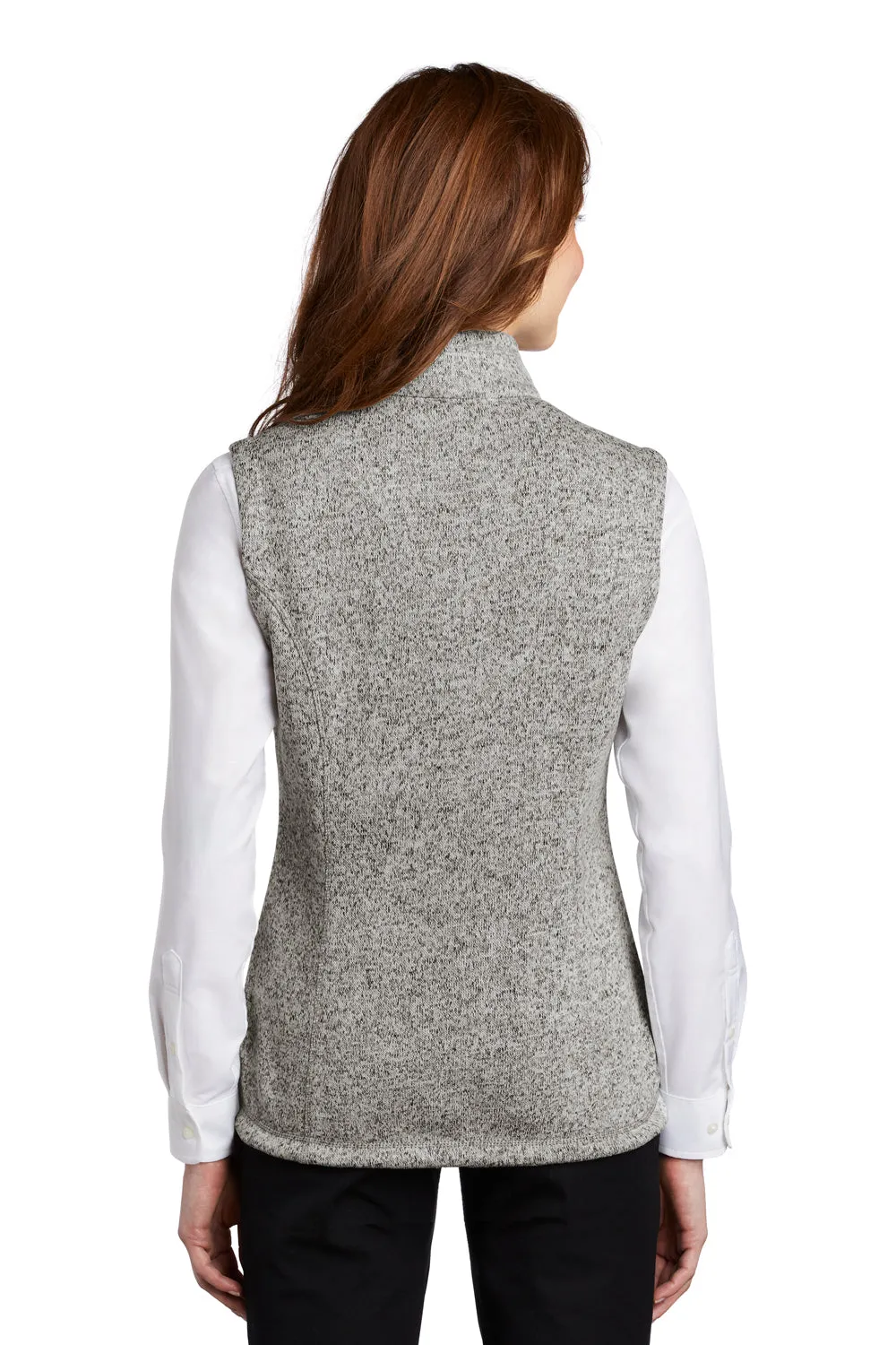 Port Authority Damen Fleece-Pullover Weste mit Vollreißverschluss - Heather Grau