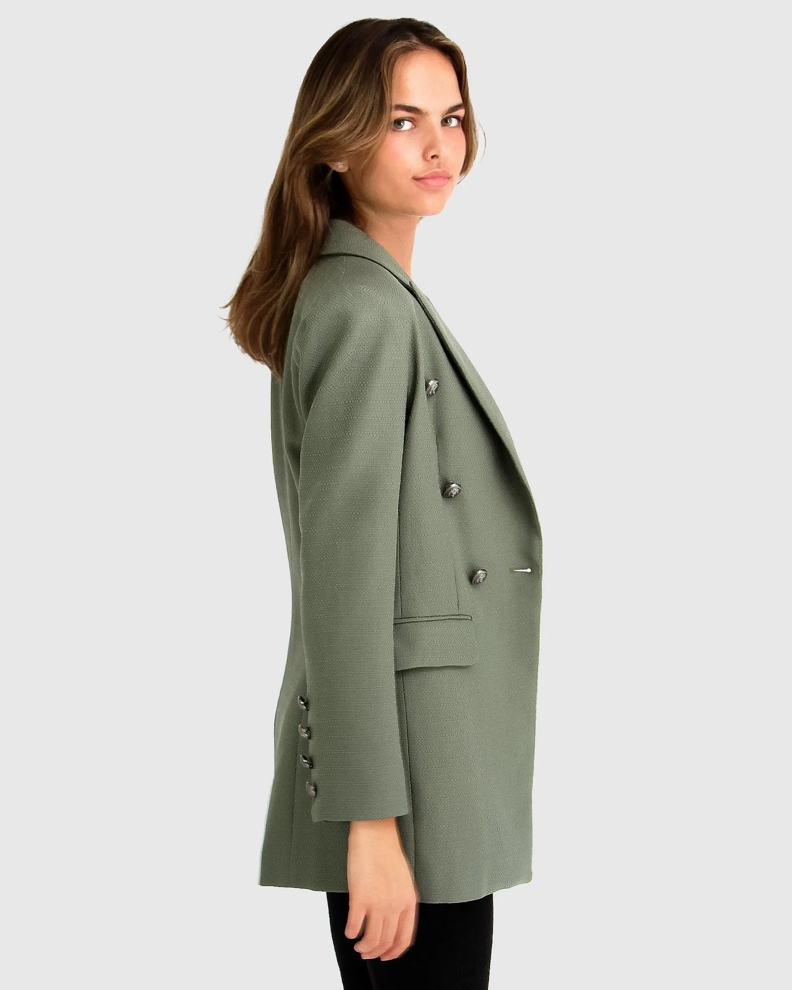 Prinzessin Polina Strukturierter Web-Blazer - Militär