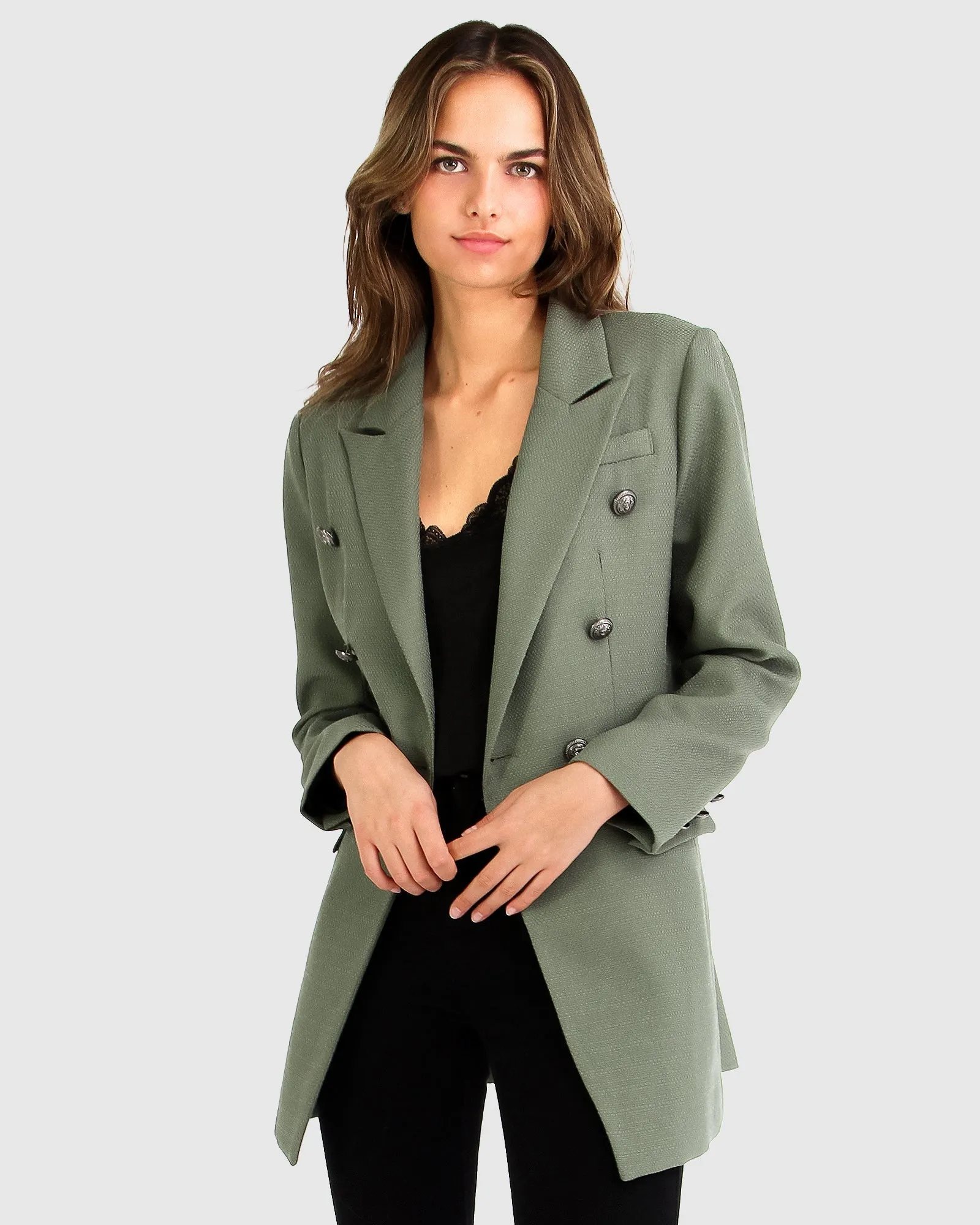 Prinzessin Polina Strukturierter Web-Blazer - Militär