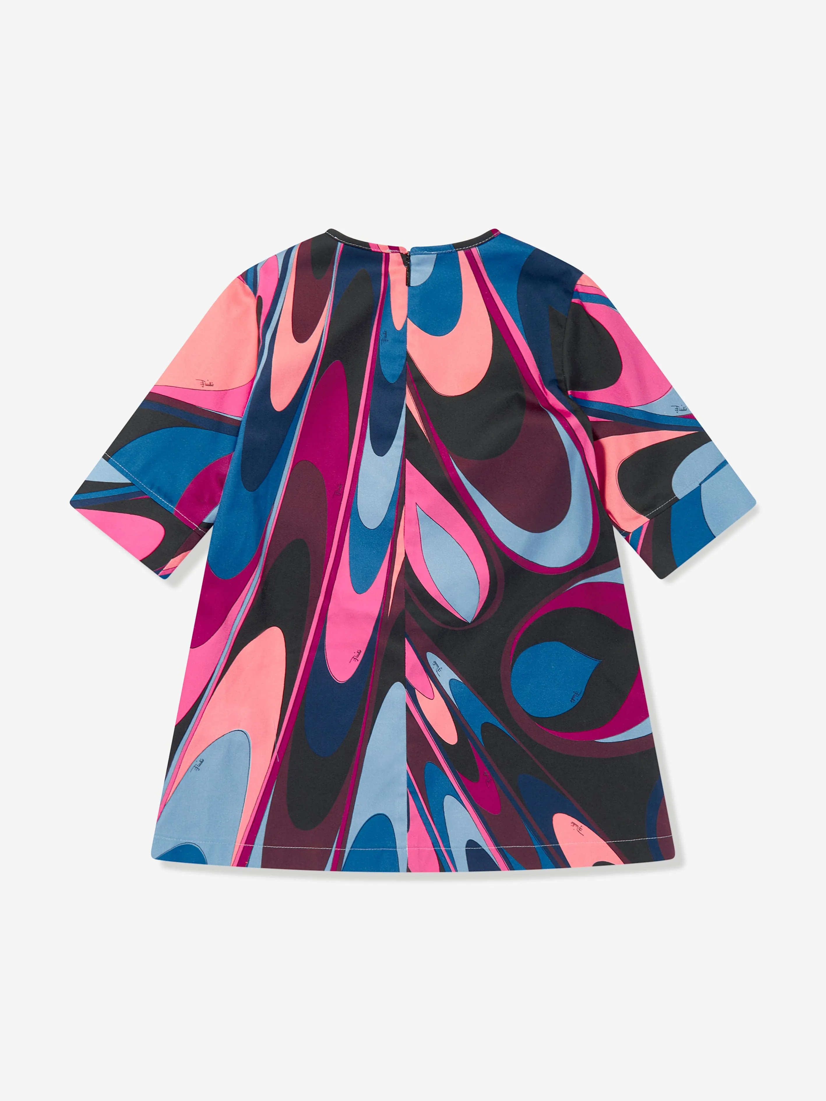 Pucci Girls Onde Print Kleid in Mehrfarben