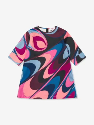 Pucci Girls Onde Print Kleid in Mehrfarben
