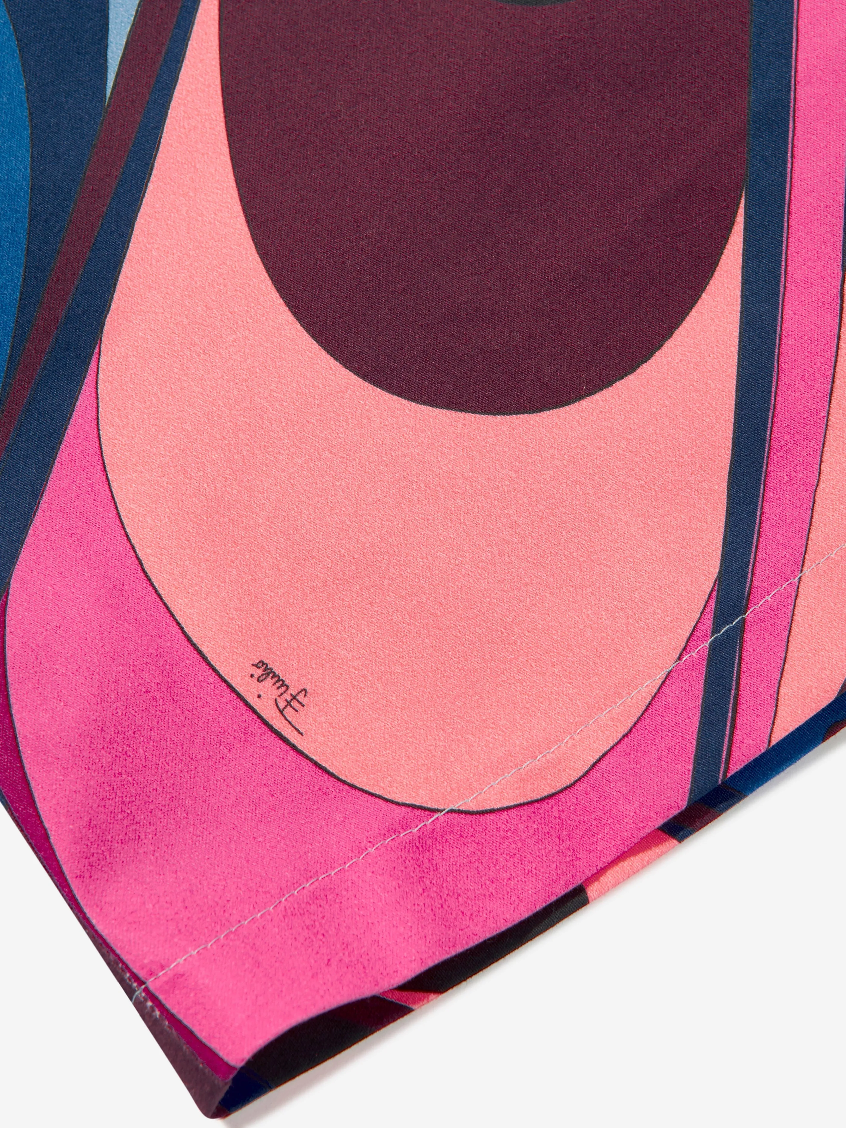 Pucci Girls Onde Print Kleid in Mehrfarben