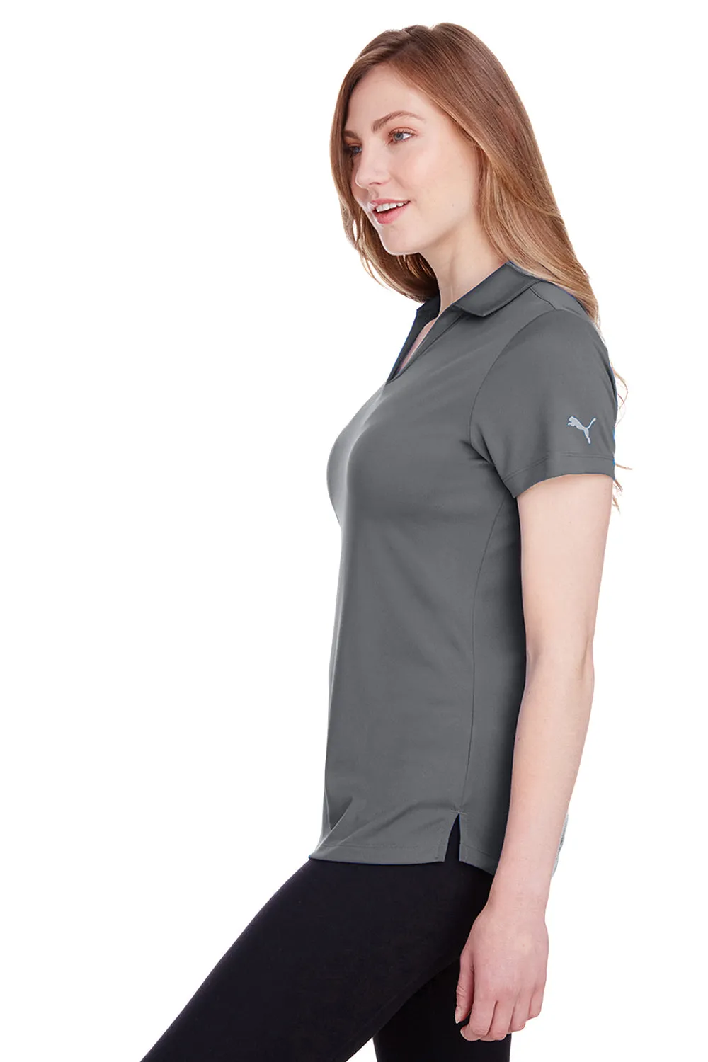 Puma Damen Icon Performance Feuchtigkeitstransportierendes Kurzarm-Polohemd - Ruhiger Schattengrau