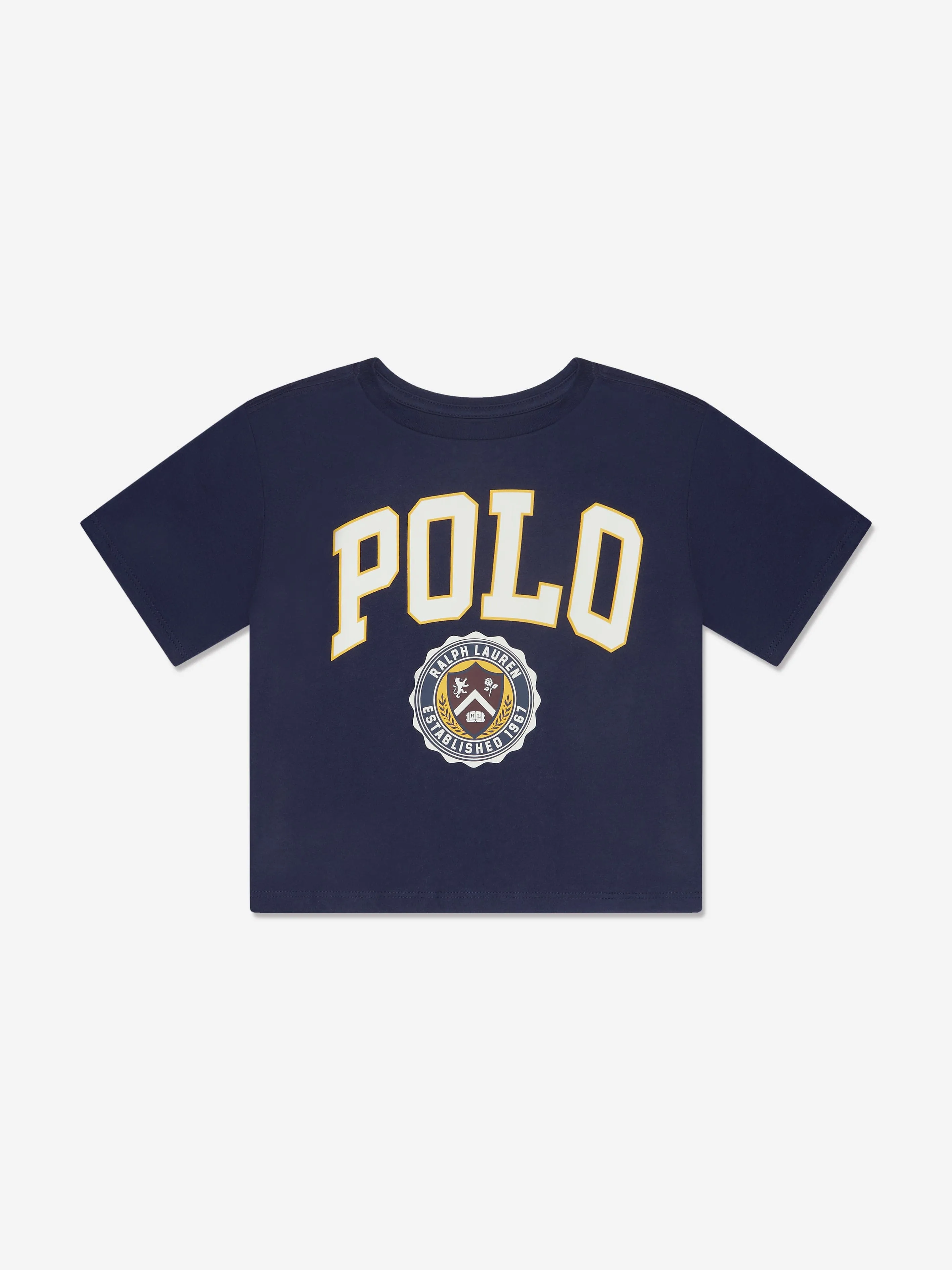 Ralph Lauren Mädchen Varsity Polo T-Shirt in Marineblau