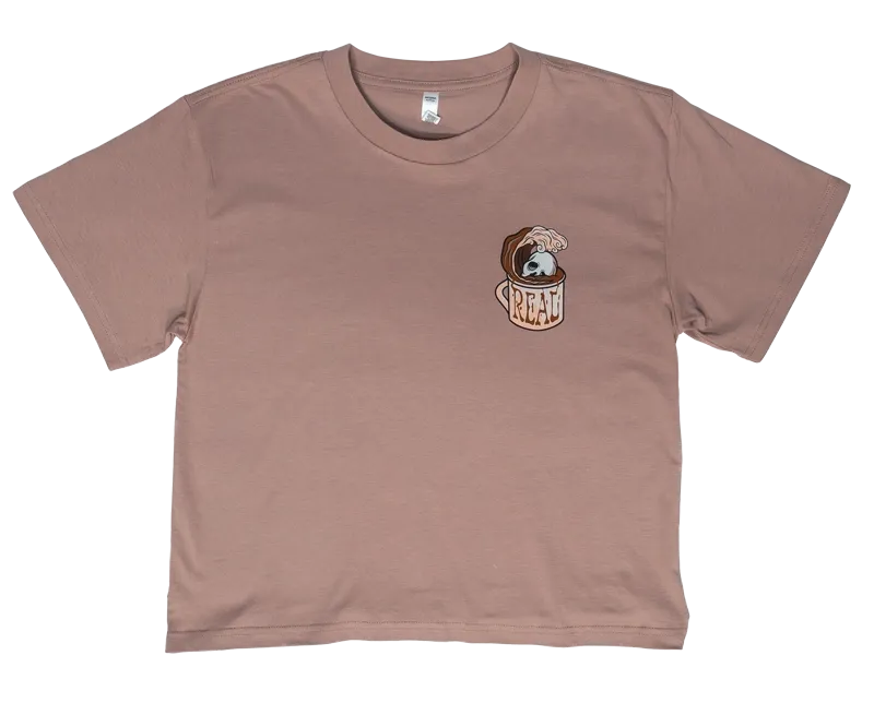 REAL Wmn's Weck mich, wenn es Wellen gibt T-Shirt - Dunstiges Rosa
