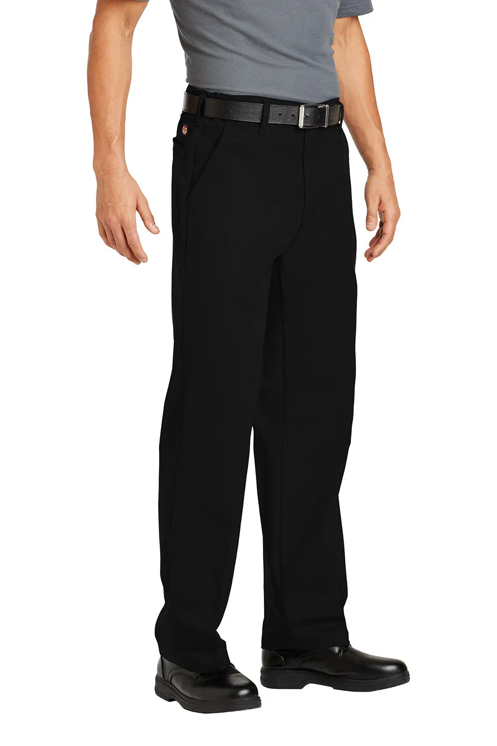 Red Kap Herrenhose mit elastischem Einsatz, knitterfrei, mit Tasche - Schwarz